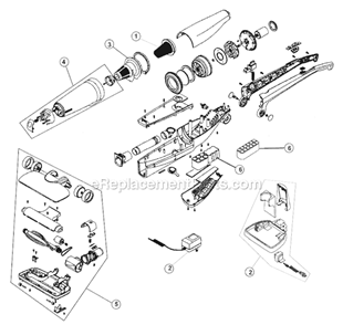 Page A Diagram and Parts List for M083415VX  Dirt Devil Upright Vacuum